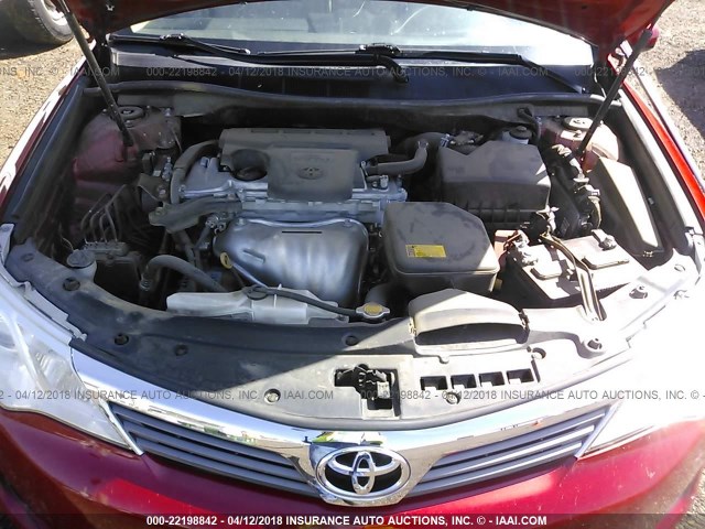 4T4BF1FK3ER370169 - 2014 TOYOTA CAMRY L/SE/LE/XLE წითელი ფოტო 10
