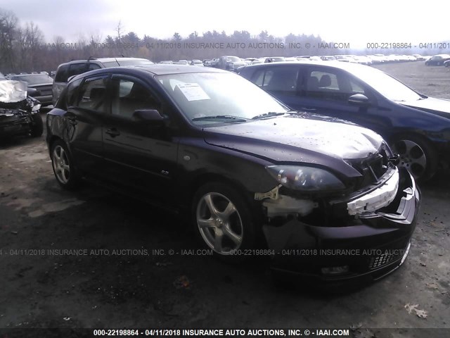 JM1BK344X71658124 - 2007 MAZDA 3 HATCHBACK PURPLE photo 1