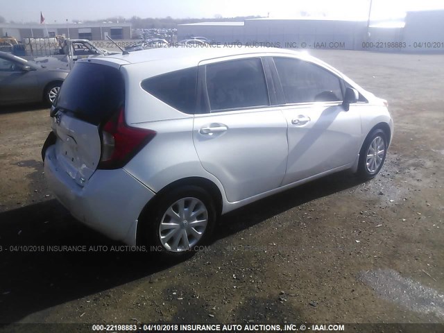 3N1CE2CPXEL435396 - 2014 NISSAN VERSA NOTE S/S PLUS/SV/SL WHITE photo 4