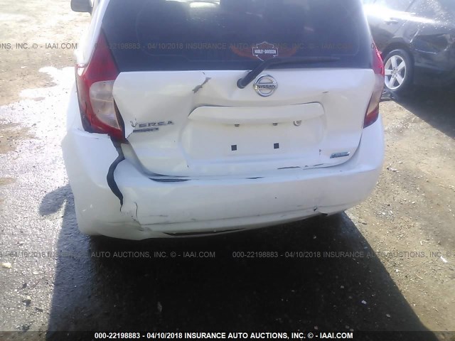 3N1CE2CPXEL435396 - 2014 NISSAN VERSA NOTE S/S PLUS/SV/SL WHITE photo 6