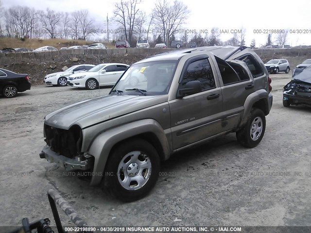 1J4GL48K04W184260 - 2004 JEEP LIBERTY SPORT 锡色 照片 2