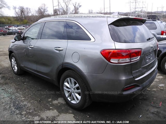 5XYPGDA54GG138141 - 2016 KIA SORENTO LX/L GRAY photo 3