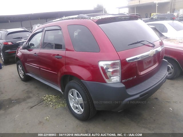 2CNDL13F056120213 - 2005 CHEVROLET EQUINOX LS RED photo 3