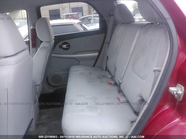 2CNDL13F056120213 - 2005 CHEVROLET EQUINOX LS RED photo 8