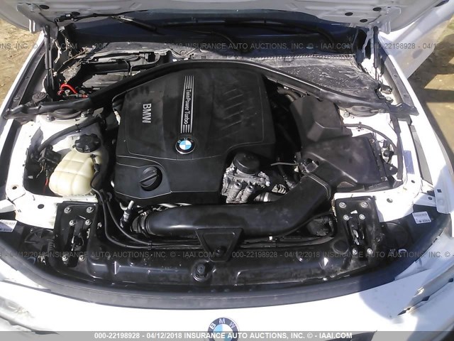 WBA3R1C54EK190698 - 2014 BMW 435 I WHITE photo 10