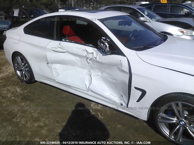 WBA3R1C54EK190698 - 2014 BMW 435 I WHITE photo 6