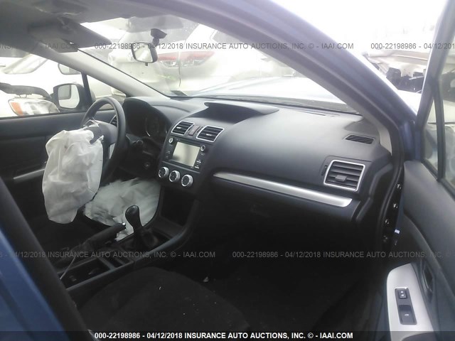 JF1GJAA63GG018777 - 2016 SUBARU IMPREZA BLUE photo 5