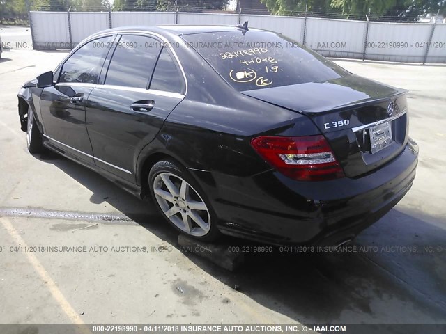 WDDGF5HB1DR243016 - 2013 MERCEDES-BENZ C 350 BLACK photo 3