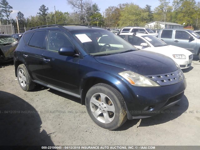 JN8AZ08T05W300610 - 2005 NISSAN MURANO SL/SE/S BLUE photo 1