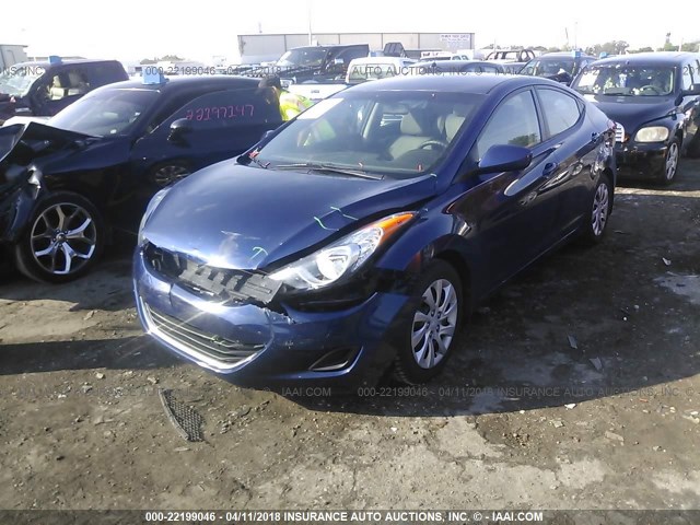 KMHDH4AE6DU643801 - 2013 HYUNDAI ELANTRA GLS/LIMITED GRAY photo 2