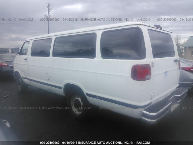 2B5WB35Y5XK539056 - 1999 DODGE RAM WAGON B3500 WHITE photo 3