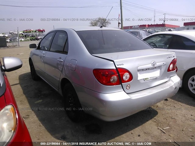 2T1BR32E65C452914 - 2005 TOYOTA COROLLA CE/LE/S SILVER photo 3