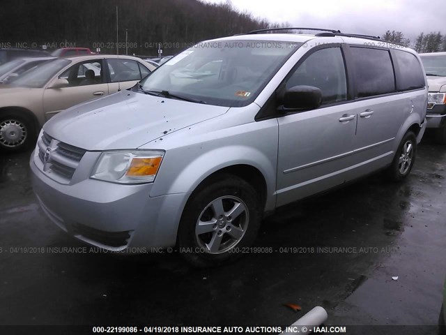 2D4RN4DE5AR307423 - 2010 DODGE GRAND CARAVAN SE SILVER photo 2