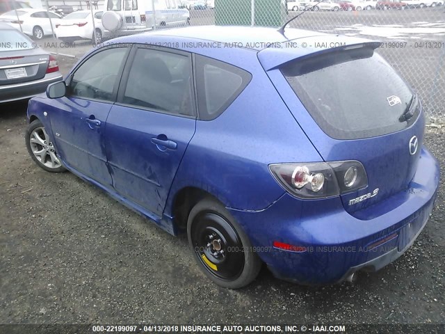 JM1BK344671687376 - 2007 MAZDA 3 HATCHBACK BLUE photo 3