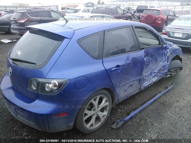 JM1BK344671687376 - 2007 MAZDA 3 HATCHBACK BLUE photo 4