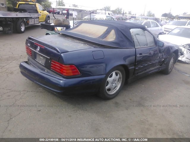 WDBFA76F0WF169435 - 1998 MERCEDES-BENZ SL 600 BLUE photo 4