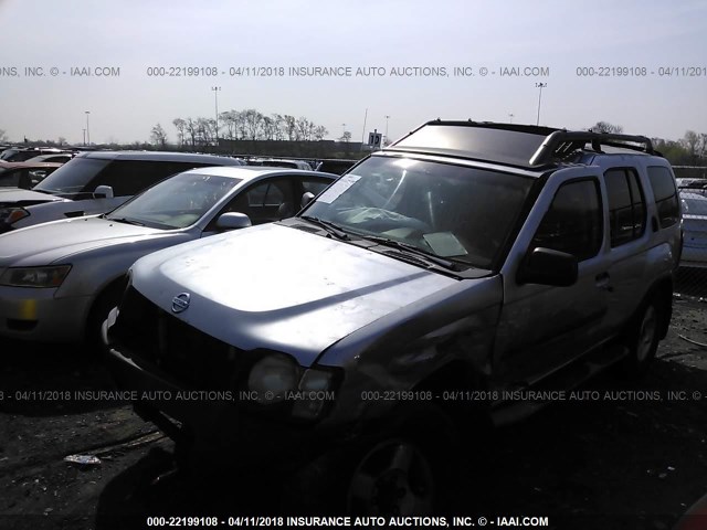 5N1ED28T43C672596 - 2003 NISSAN XTERRA XE/SE SILVER photo 2