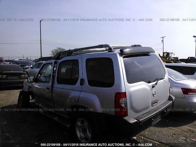 5N1ED28T43C672596 - 2003 NISSAN XTERRA XE/SE SILVER photo 3