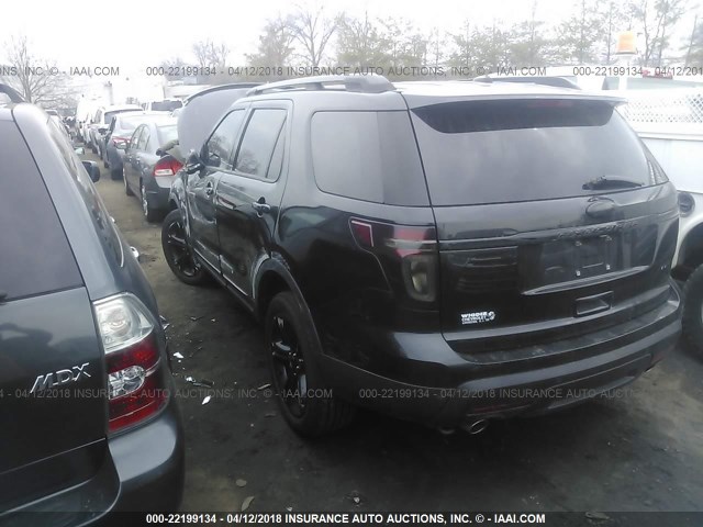 1FM5K8F82DGC53504 - 2013 FORD EXPLORER LIMITED 黑色 照片 3