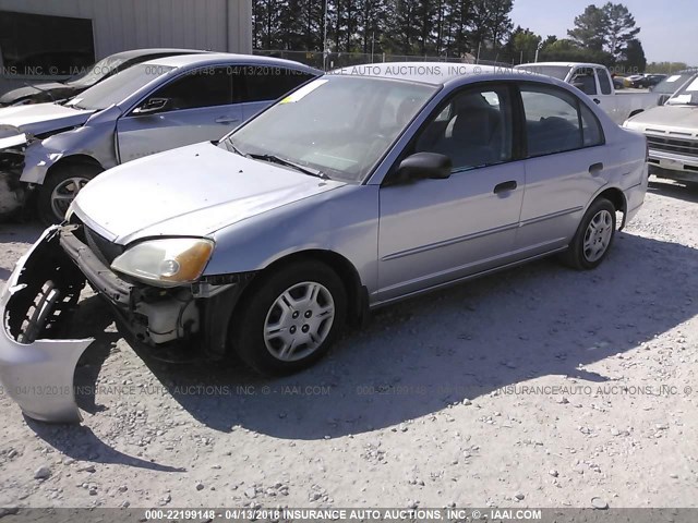 2HGES16501H542674 - 2001 HONDA CIVIC LX Gümüş foto 2