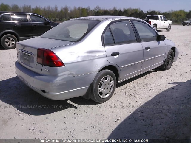 2HGES16501H542674 - 2001 HONDA CIVIC LX Gümüş foto 4