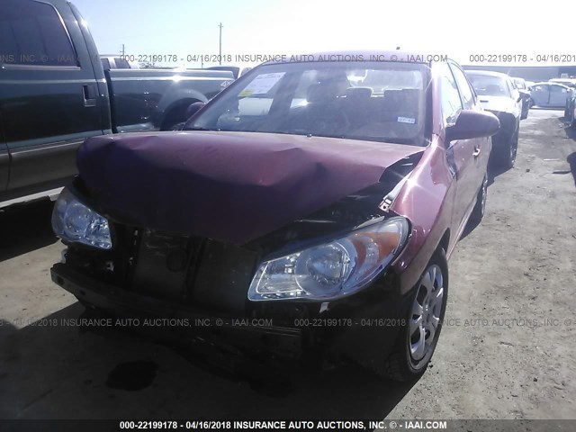 KMHDU4AD8AU130564 - 2010 HYUNDAI ELANTRA BLUE/GLS/SE RED photo 6