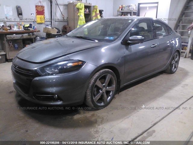 1C3CDFCBXDD325534 - 2013 DODGE DART LIMITED/R/T GRAY photo 2