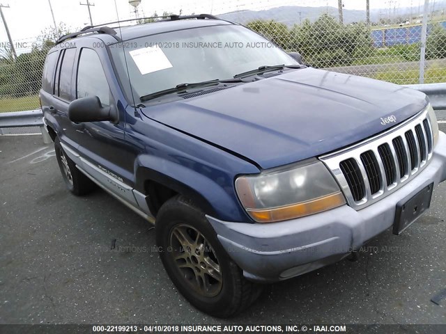 1J4GW48N6YC226004 - 2000 JEEP GRAND CHEROKEE LAREDO BLUE photo 1