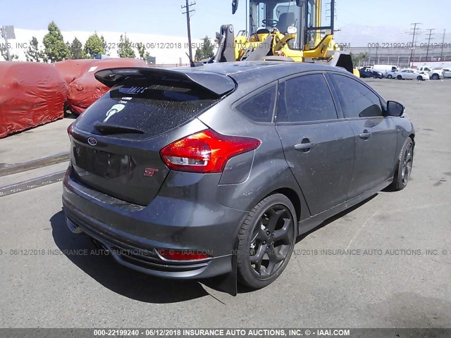 1FADP3L91HL206355 - 2017 FORD FOCUS ST GRAY photo 4