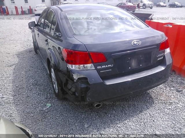 4S3BMBA66C3025869 - 2012 SUBARU LEGACY 2.5I GRAY photo 3