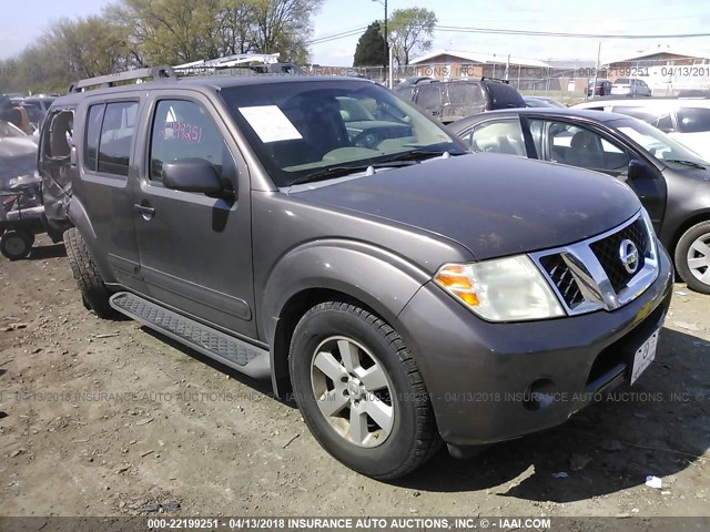 5N1AR18U28C601620 - 2008 NISSAN PATHFINDER S/LE/SE GRAY photo 1