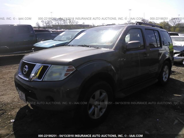 5N1AR18U28C601620 - 2008 NISSAN PATHFINDER S/LE/SE GRAY photo 2