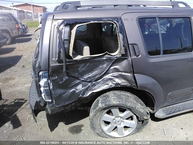 5N1AR18U28C601620 - 2008 NISSAN PATHFINDER S/LE/SE GRAY photo 6