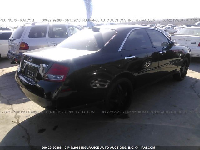 JNKAY41E23M006263 - 2003 INFINITI M45 BLACK photo 4