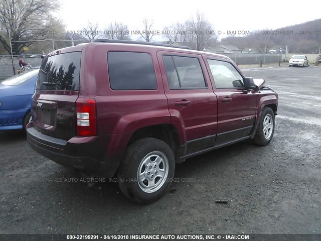 1C4NJPBB1HD120128 - 2017 JEEP PATRIOT SPORT RED photo 4