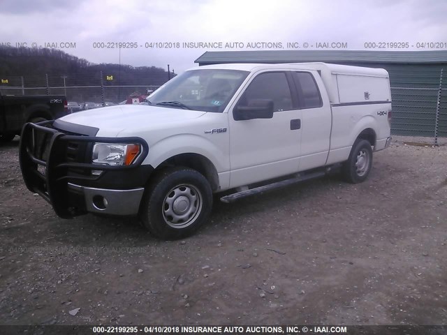 1FTEX1E8XAKE26838 - 2010 FORD F150 SUPER CAB WHITE photo 2