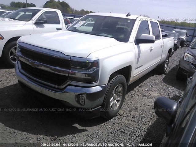 3GCUKREC3GG257386 - 2016 CHEVROLET SILVERADO K1500 LT WHITE photo 2