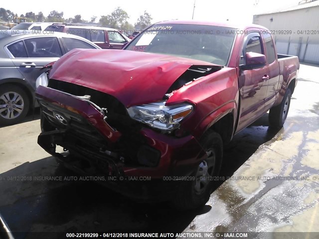 5TFRX5GN6GX059654 - 2016 TOYOTA TACOMA ACCESS CAB/SR/SR5 RED photo 2