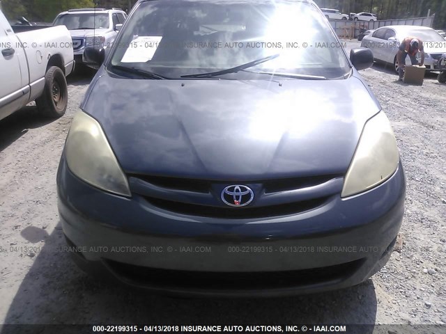 5TDZA23C46S551513 - 2006 TOYOTA SIENNA CE/LE BLUE photo 6