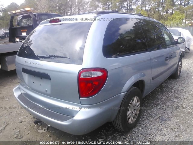 1D4GP24R15B323941 - 2005 DODGE GRAND CARAVAN SE Light Blue photo 4