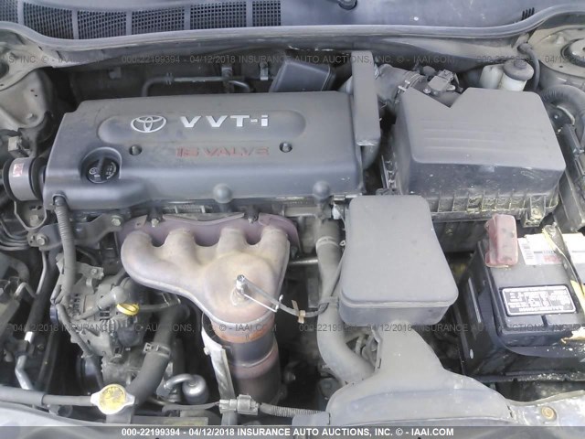 4T4BE46K58R033723 - 2008 TOYOTA CAMRY CE/LE/XLE/SE GRAY photo 10