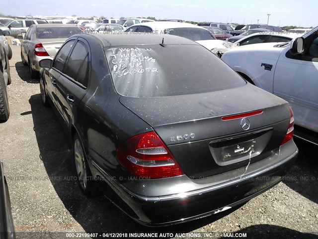 WDBUF70J43A322672 - 2003 MERCEDES-BENZ E 500 BLACK photo 3