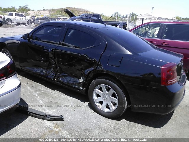 2B3KA43R78H277714 - 2008 DODGE CHARGER BLACK photo 3