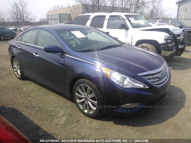 5NPEC4AB0CH497739 - 2012 HYUNDAI SONATA SE/LIMITED BLUE photo 1