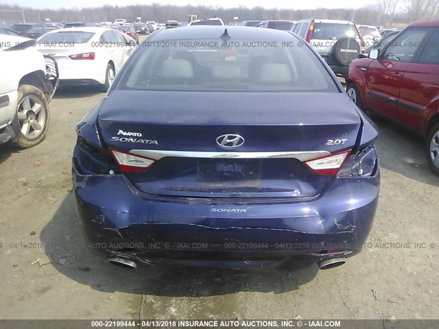 5NPEC4AB0CH497739 - 2012 HYUNDAI SONATA SE/LIMITED BLUE photo 6