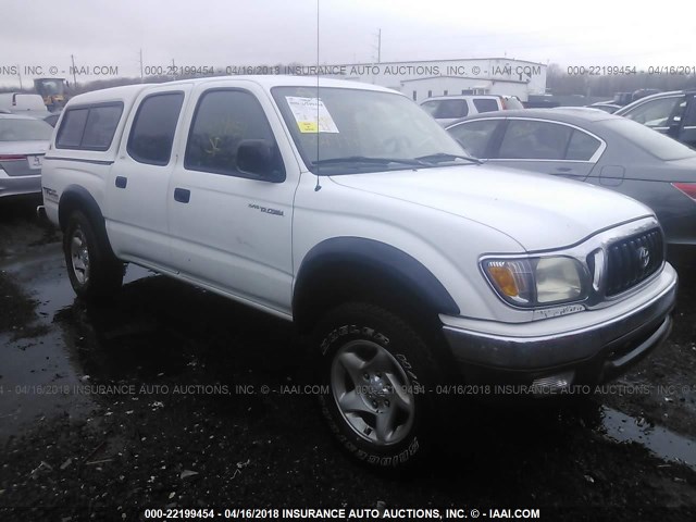 5TEHN72N93Z238231 - 2003 TOYOTA TACOMA DOUBLE CAB WHITE photo 1