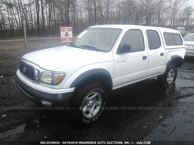 5TEHN72N93Z238231 - 2003 TOYOTA TACOMA DOUBLE CAB WHITE photo 2