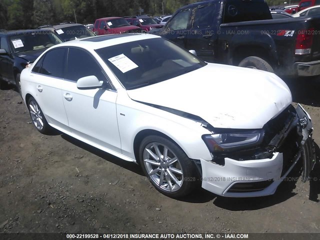 WAUFFAFL0EN035662 - 2014 AUDI A4 PREMIUM PLUS WHITE photo 1