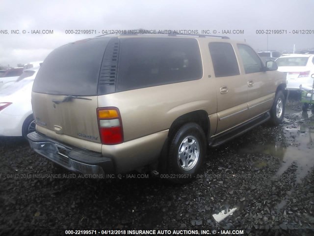 3GNFK16T8YG117318 - 2000 CHEVROLET SUBURBAN K1500 GOLD photo 4