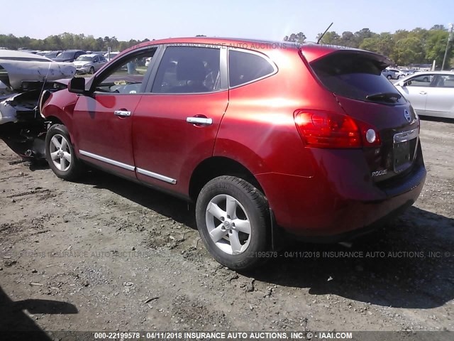 JN8AS5MT5DW004813 - 2013 NISSAN ROGUE S/SV RED photo 3